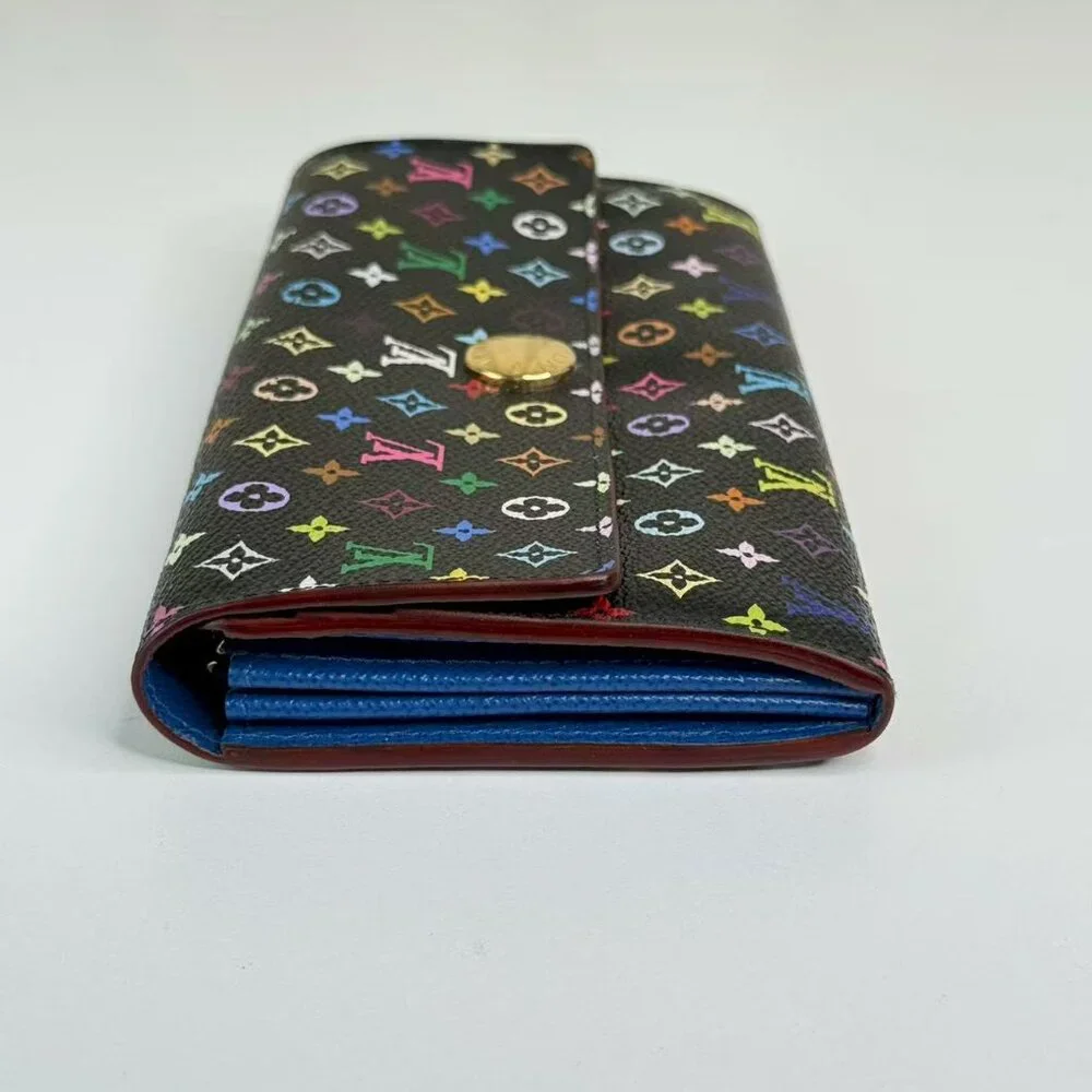 Louis Vuitton Multicolor Black Wallet with Colorful Monogram Design